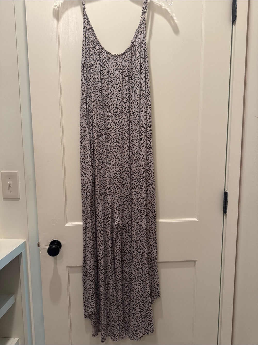 Z Supply Beige and Black Speckled Maxi Jumpsuit